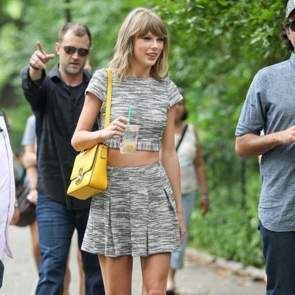 Alice + Olivia Davies Pleated Tweed Skirt ASO Taylor Swift - Picture 11 of 11